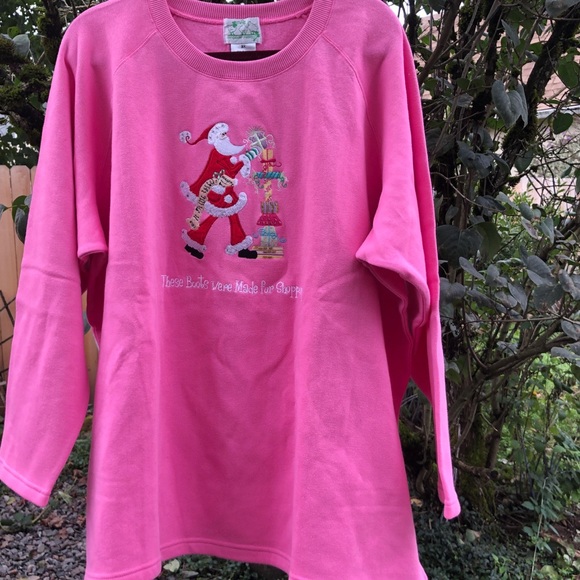 Quacker Factory 1X 🆕 & Vintage Fleece Santa Sweatshirt - Picture 4 of 12